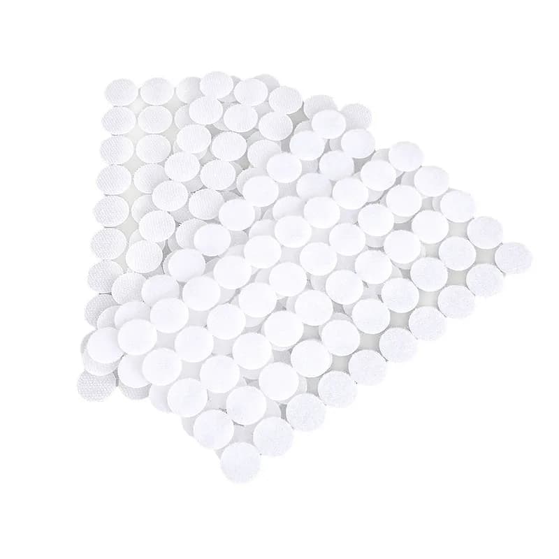 Fecho de Contato Autocolante Bolinha 1,5cm 50 há 1000 Pares cor Branco ou Preto