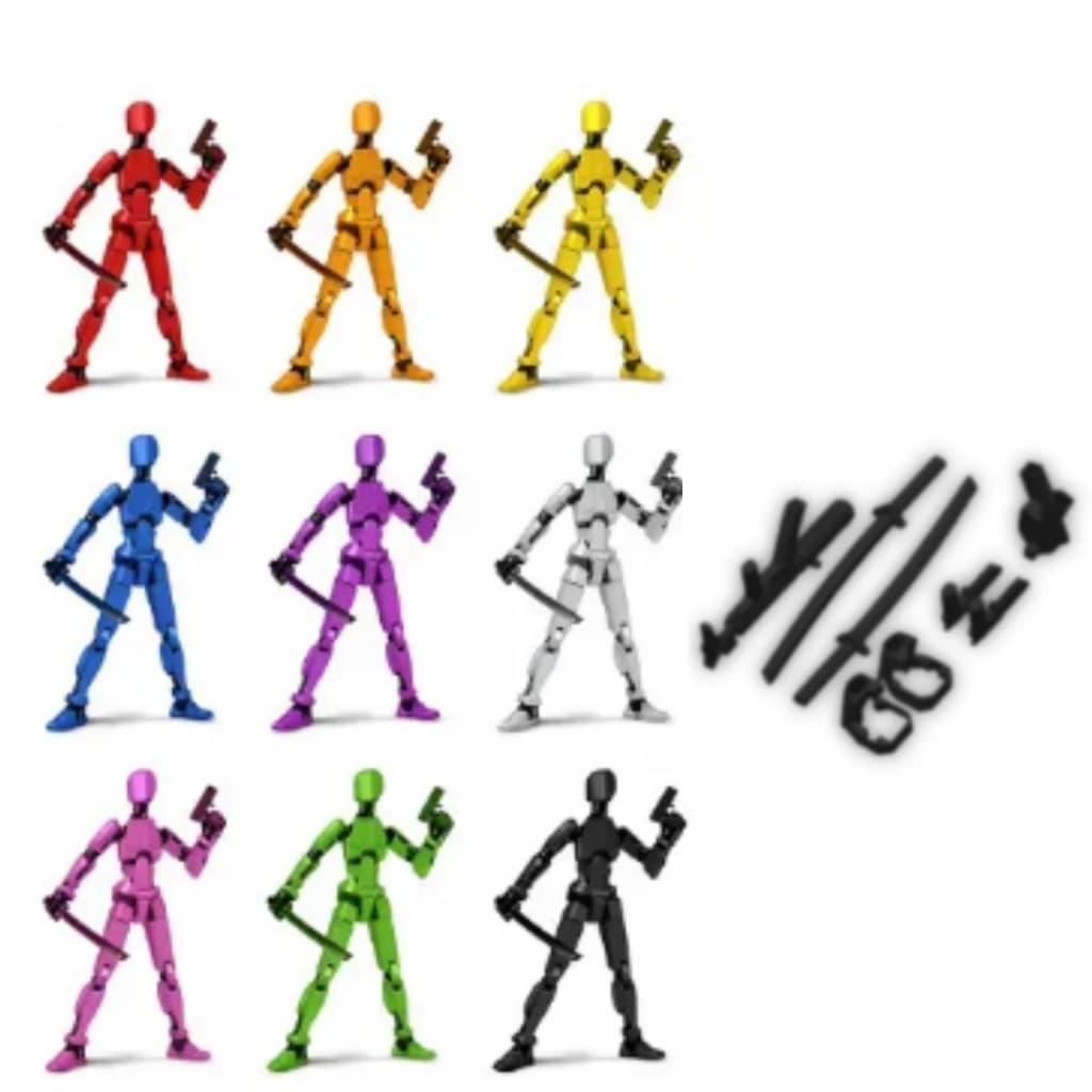 Boneco Dummy 13 Articulado Kit Montagem 3D Modelo Colecionável