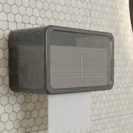 Toalheiro Dispenser Organizador de Papel Interfolhas Fixação Sem Furos Prática Fita Dupla Face