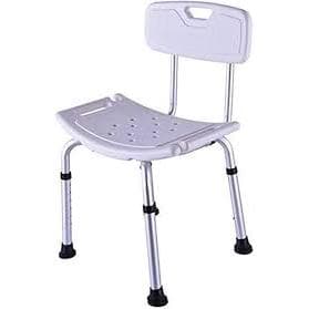 Banco para Banho Alumínio Com Encosto 135 kg - Med Liv