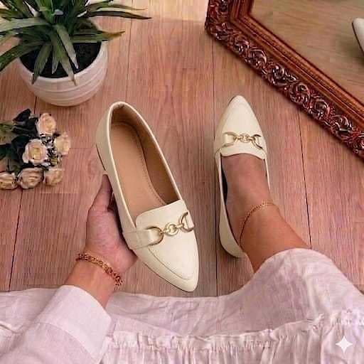 sapatilha feminina mocassim branco off bico fino sapato moda mocassins