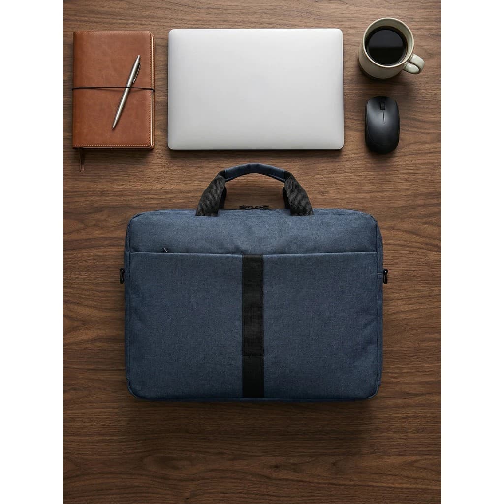 Bolsa Pasta Notebook 15.6 Polegadas Executiva Azul Alça Transversal Viagem Trabalho