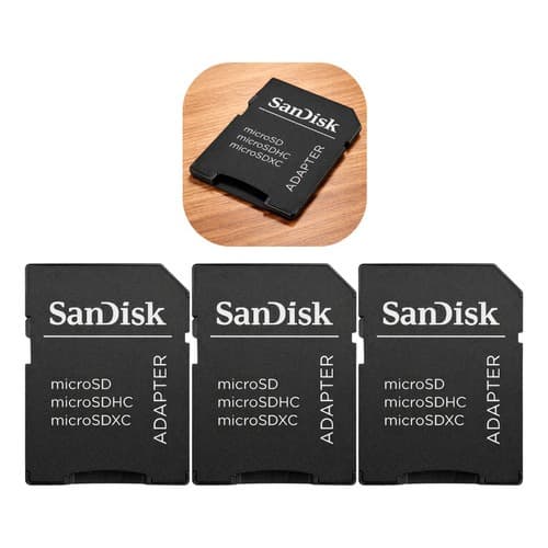 Kit C/ 3 Adaptador P/ Cartão De Memória Microsd Microsdhc Microsdxc