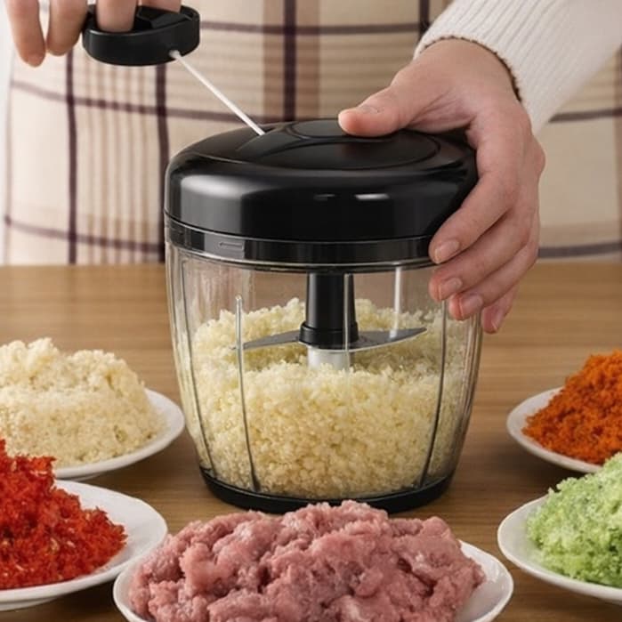 Processador de Alimentos Cortador de Legumes 900ml 5 Lâminas