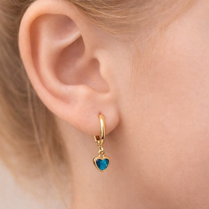 BRINCO INFANTIL CORAÇÃO BANHADO A OURO 18k HIPOALERGÊNICO