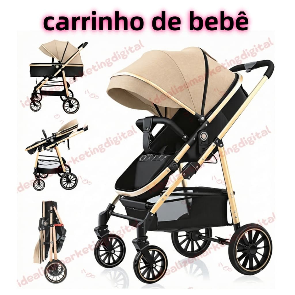 Carrinho Passeio Bebê Reversível Berço Moisés Conforto