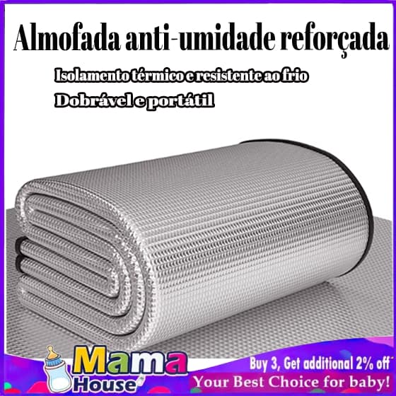 Tapete de Alumínio 2*2M para Gramado Tapete Piquenique Impermeável Antisol Impermeável Antiderrapant