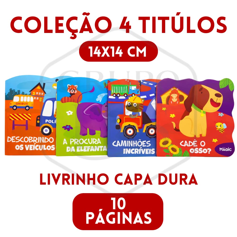 Kit 6 Livros Baby Educativos para Bebê Primeiras Palavras Animais Números Frutas e Objetos Legumes