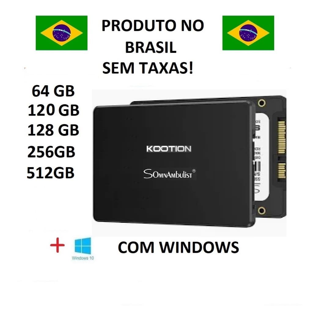Ssd 120gb 128gb 256gb 1TB Kootion Sonnambulist Ssd 2.5 Disco Rígido Hd Computador Notebook PC Direto do Brasil Sem taxas