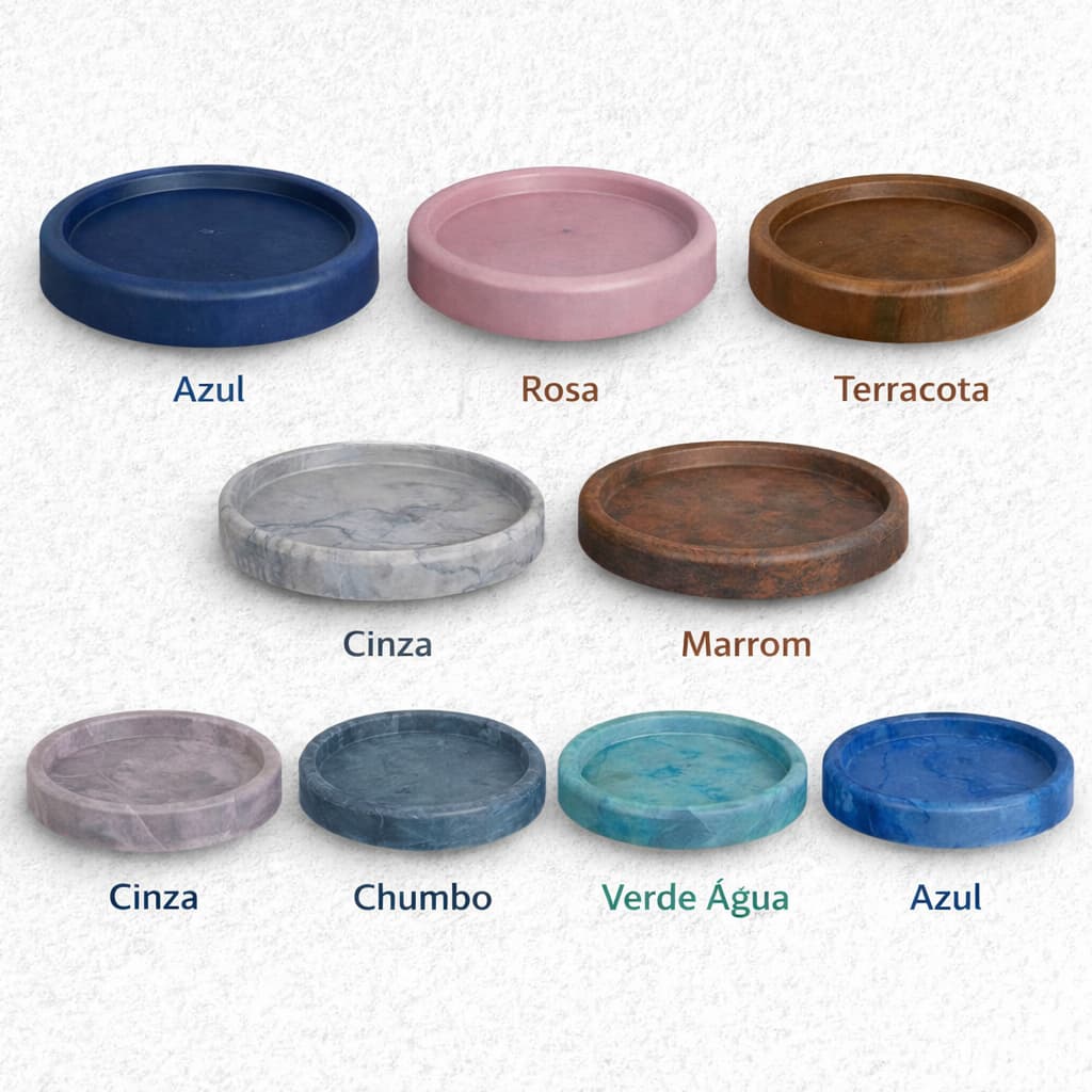 Prato para Vaso de Planta Redondo – Coletor e Aparador de Água (Vários Tamanhos