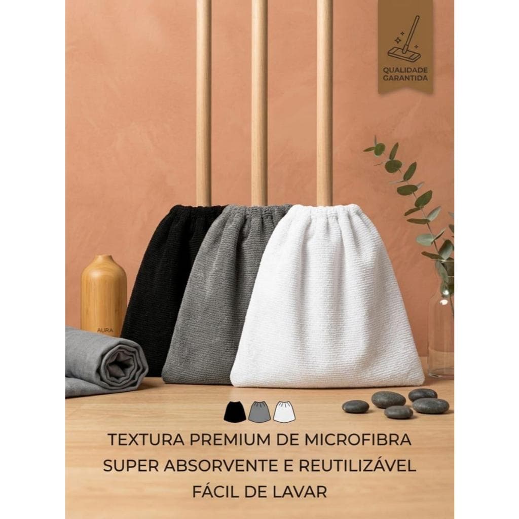 Kit C/ 2 Capas vassoura  Pano de Chão Multiuso Reutilizável. Cores Variadas