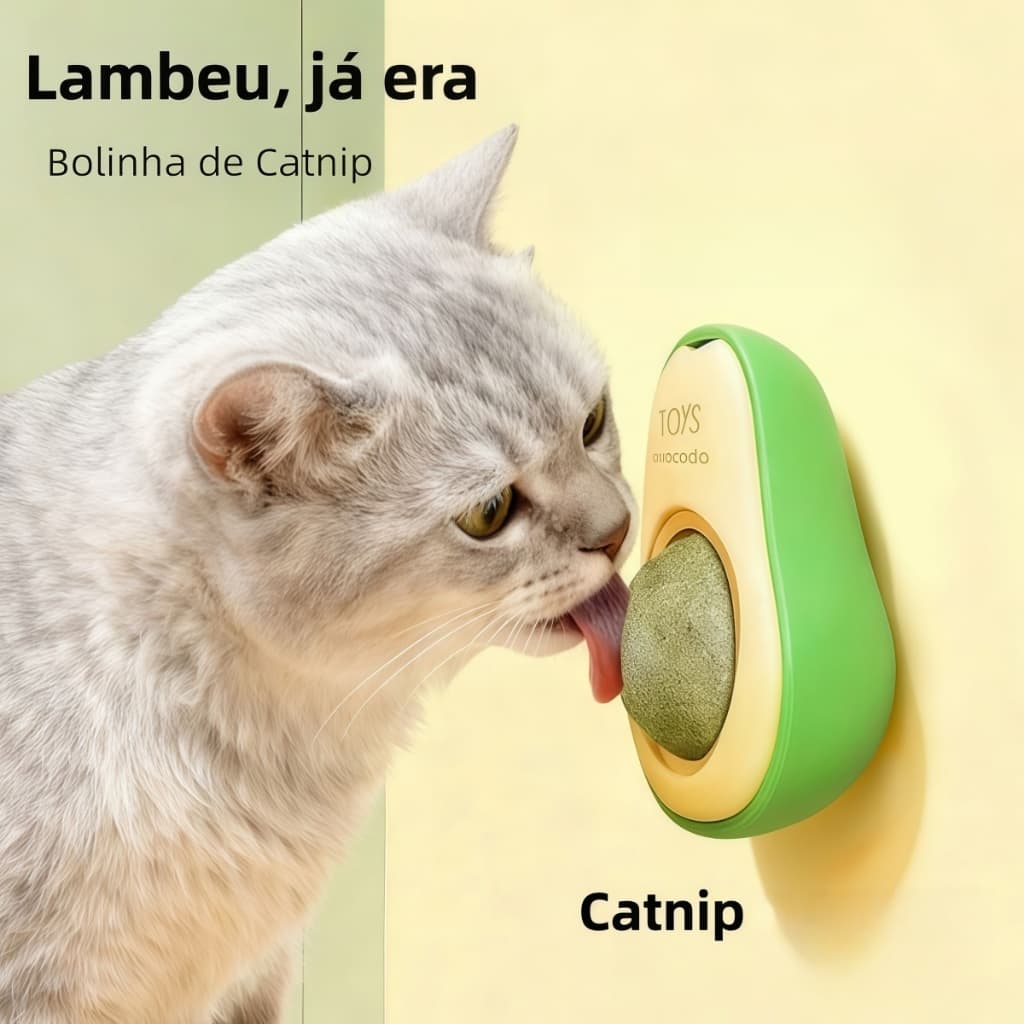 Kit 1/2/3/4 Brinquedo Abacate De Brinquedo Para Gatos Com Catnip Erva Gato Natural
