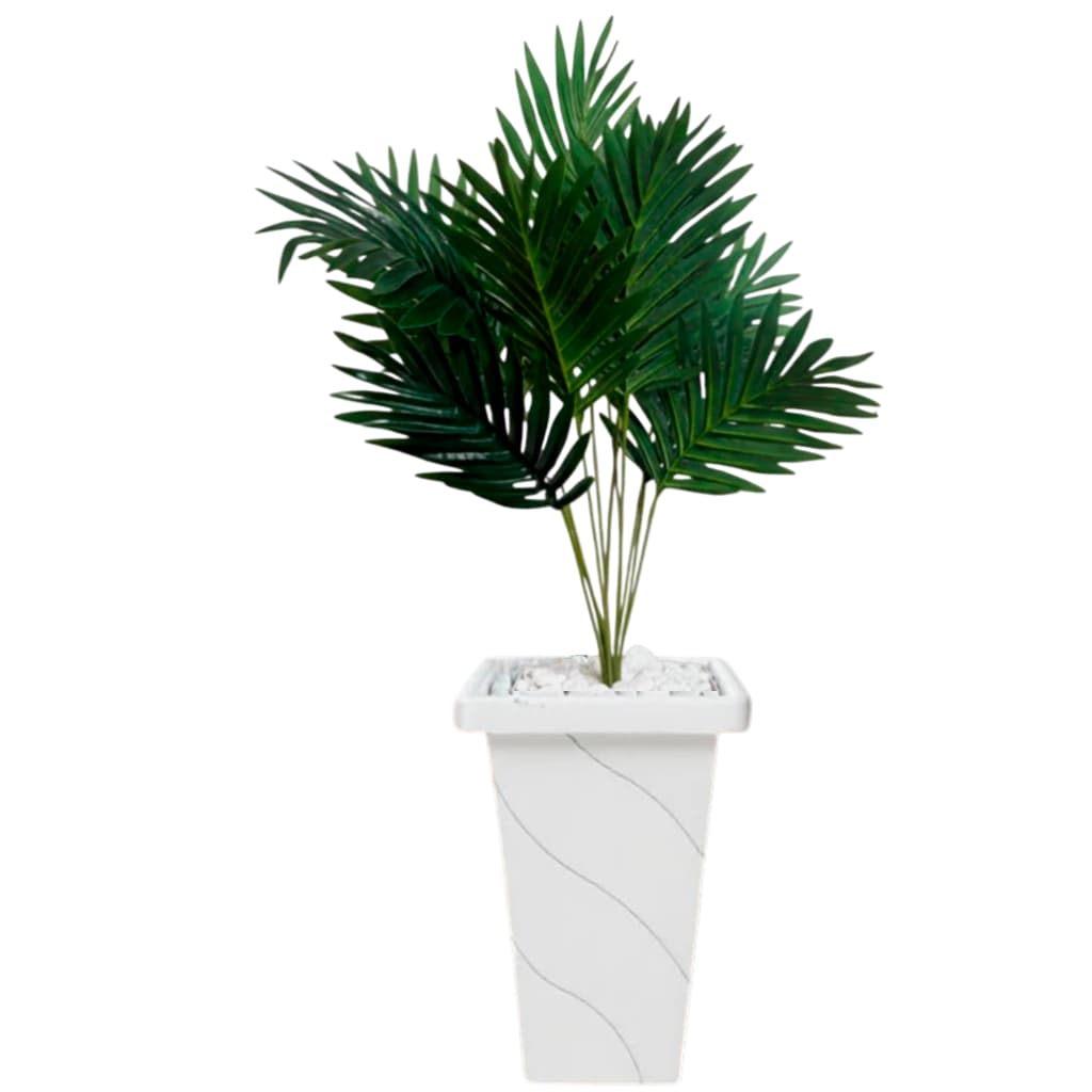 Planta Artificial Decoração Arranjo de Palmeira + Vaso Decorativo Para Sala Casa Escritório Natural