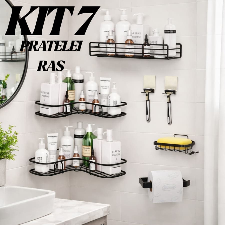 Suporte De Parede Com Adesivo Sabonete Shampoo Condicionador e Cozinha e Lavanderia 1/2/3/4