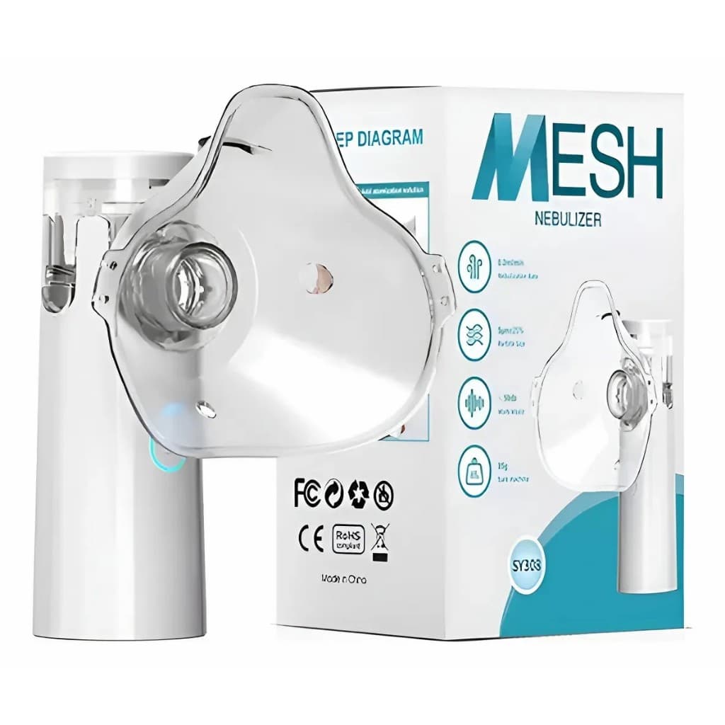Inalador Nebulizador Portátil Mesh Sem Fio Silencioso Branco