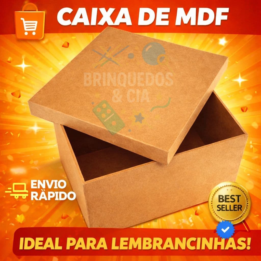MDF 15X15X5 ATACADO - Envio Imediato Caixinha MDF Personalizar Artesanato.