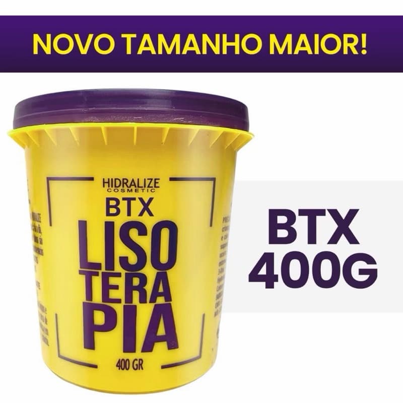 Progressiva BTX  Sem Formol Máscara Reconstrução Liso Perfeito 400g Fortalecimento Capilar Hidralize