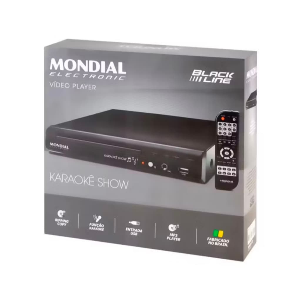 Dvd Player D-20 Com Karaokê Mp3 Usb Il Mondial Bivolt