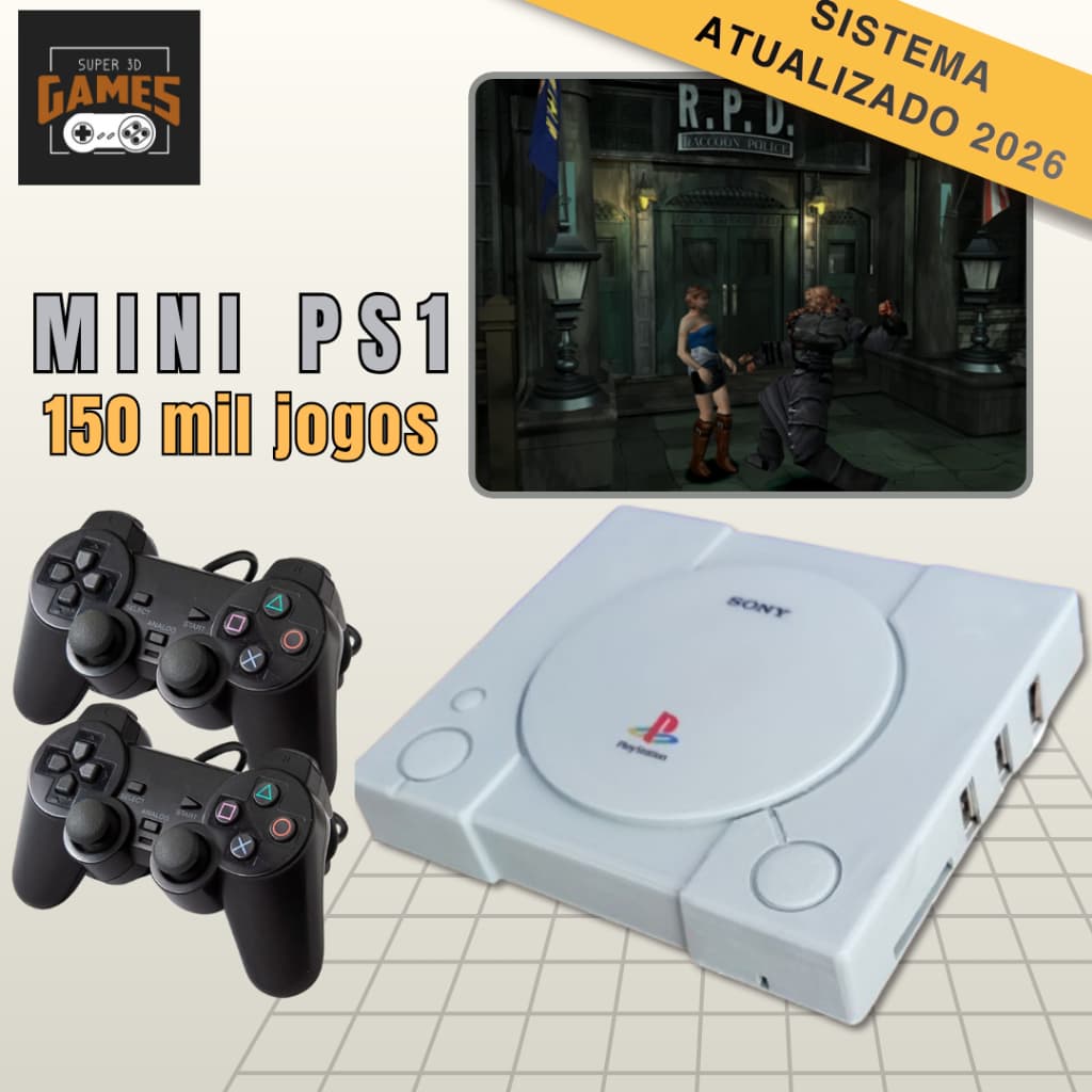 Super Console Retro PS1 Super 3D Games com 150 mil jogos - Envio Imediato