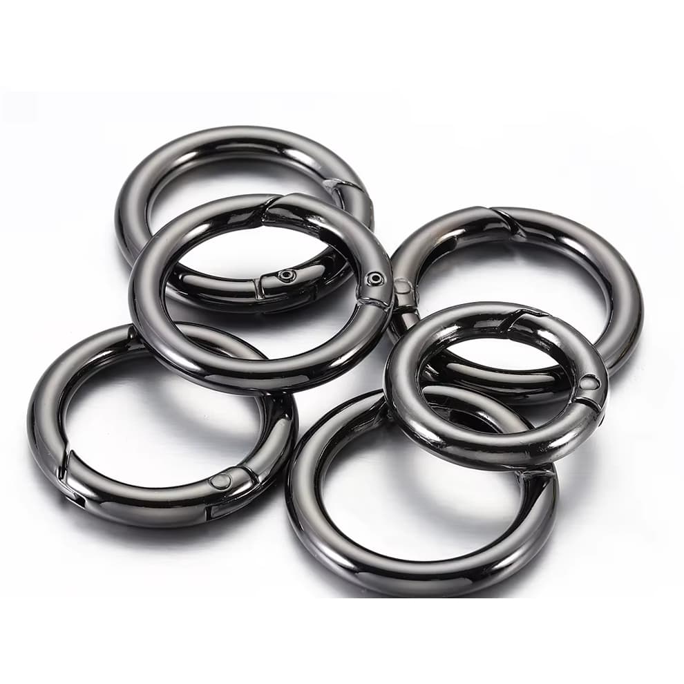 Argola Mosquetão Articulada 35mm - Grafite