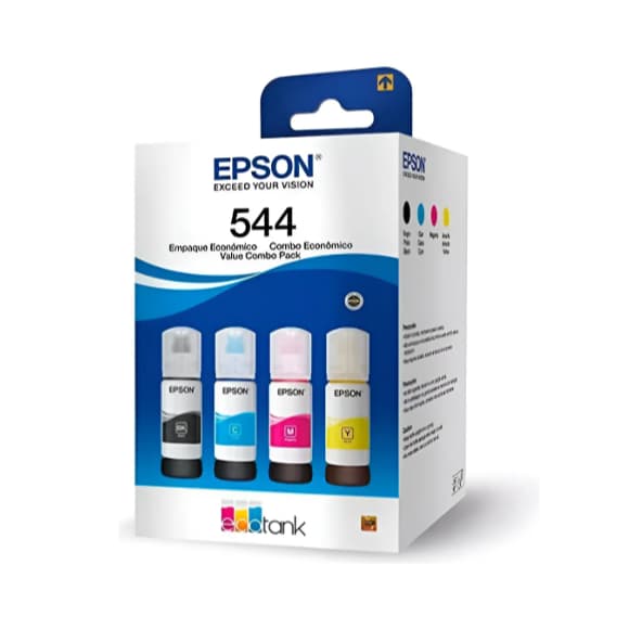 Kit 4 Refil T544 Para Epson Original Impressora L3250 L3210 L5190 L3110