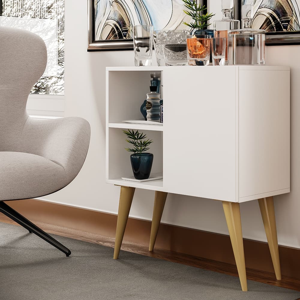 Aparador Buffet Multiuso Com Porta Retrô Cantinho do Café Império