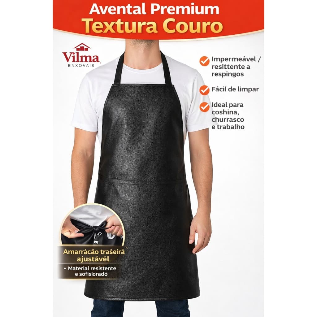 Avental De Cozinha Em Corino - Super Promoção