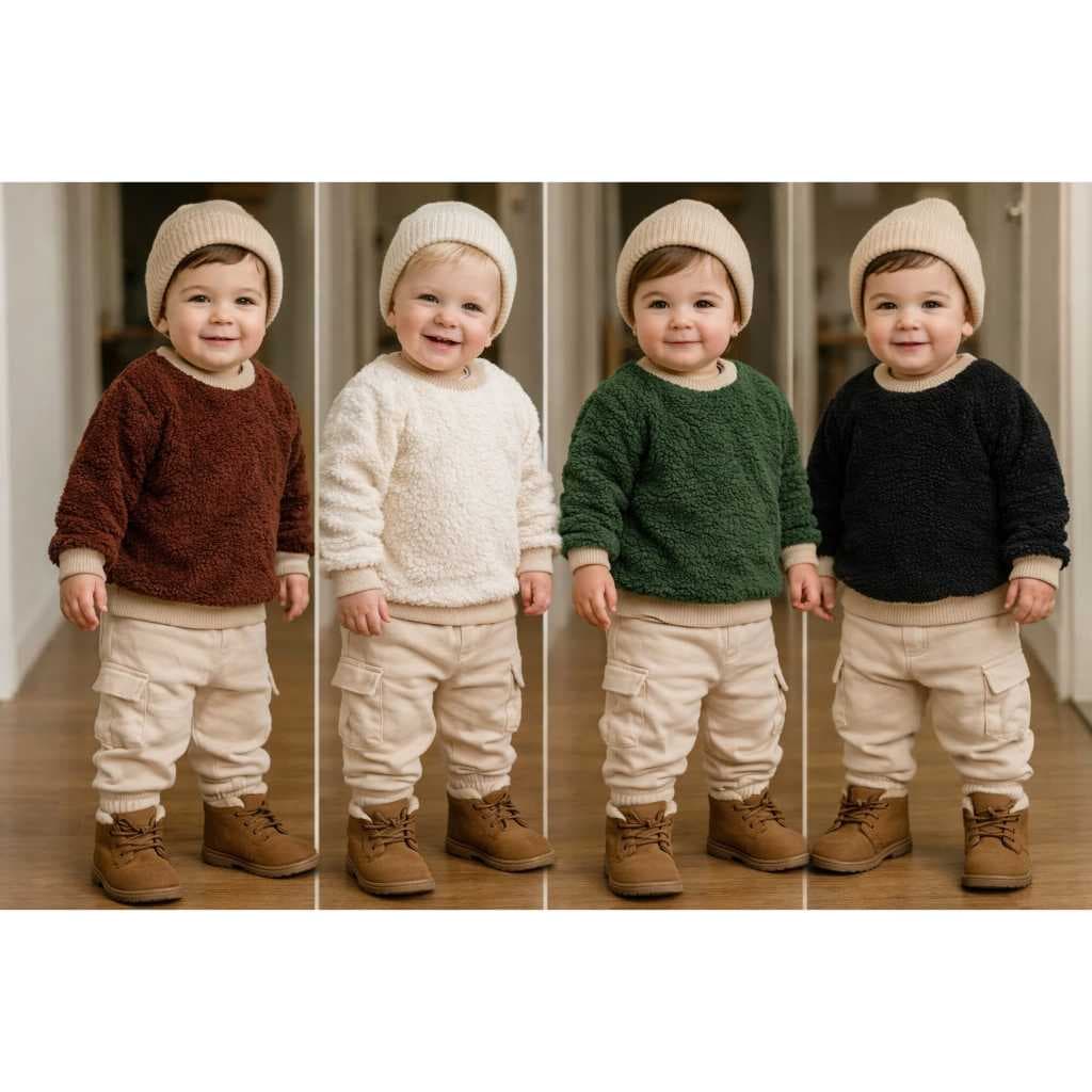 Blusa de frio bebê teddy moda kids