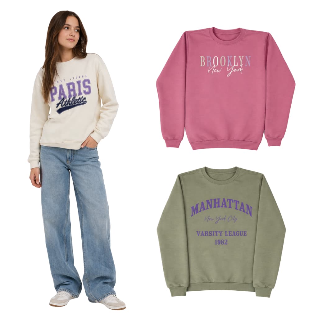 Moletom Feminino Premium Grosso e Peluciado Juvenil 10 ao 16