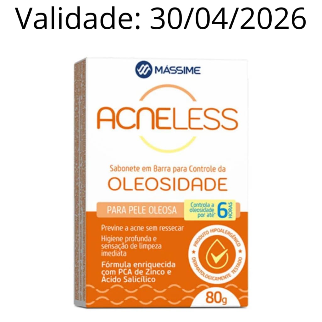 Acneless Sabonete Facial Controle da Oleosidade 80g Massime