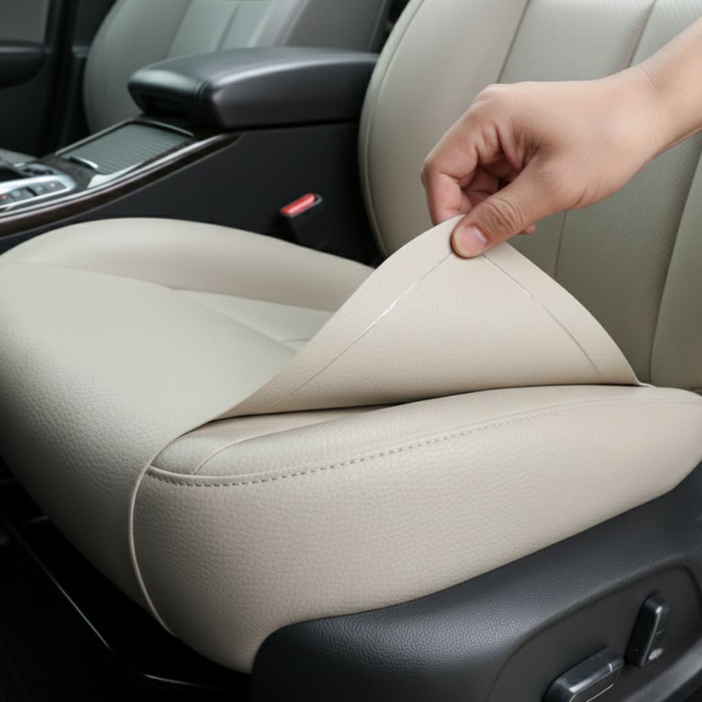 Adesivo Revestimento Couro Sintético Branco Decoração Sofa Cadeira De Carro Etc Tamanho 50cmx120cm