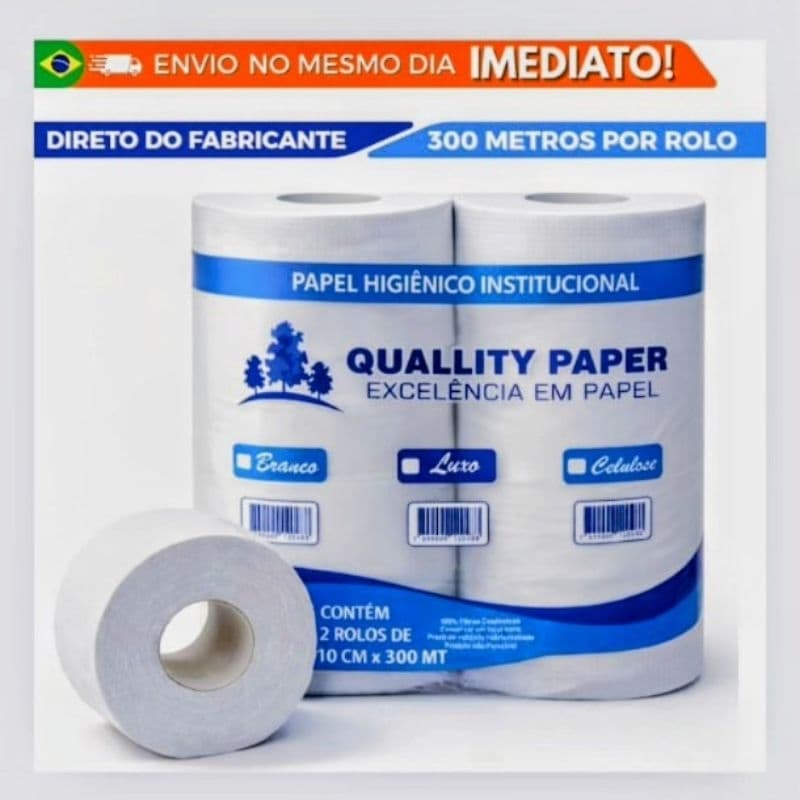 Higienico 8 rolão Institucional Papel Grande