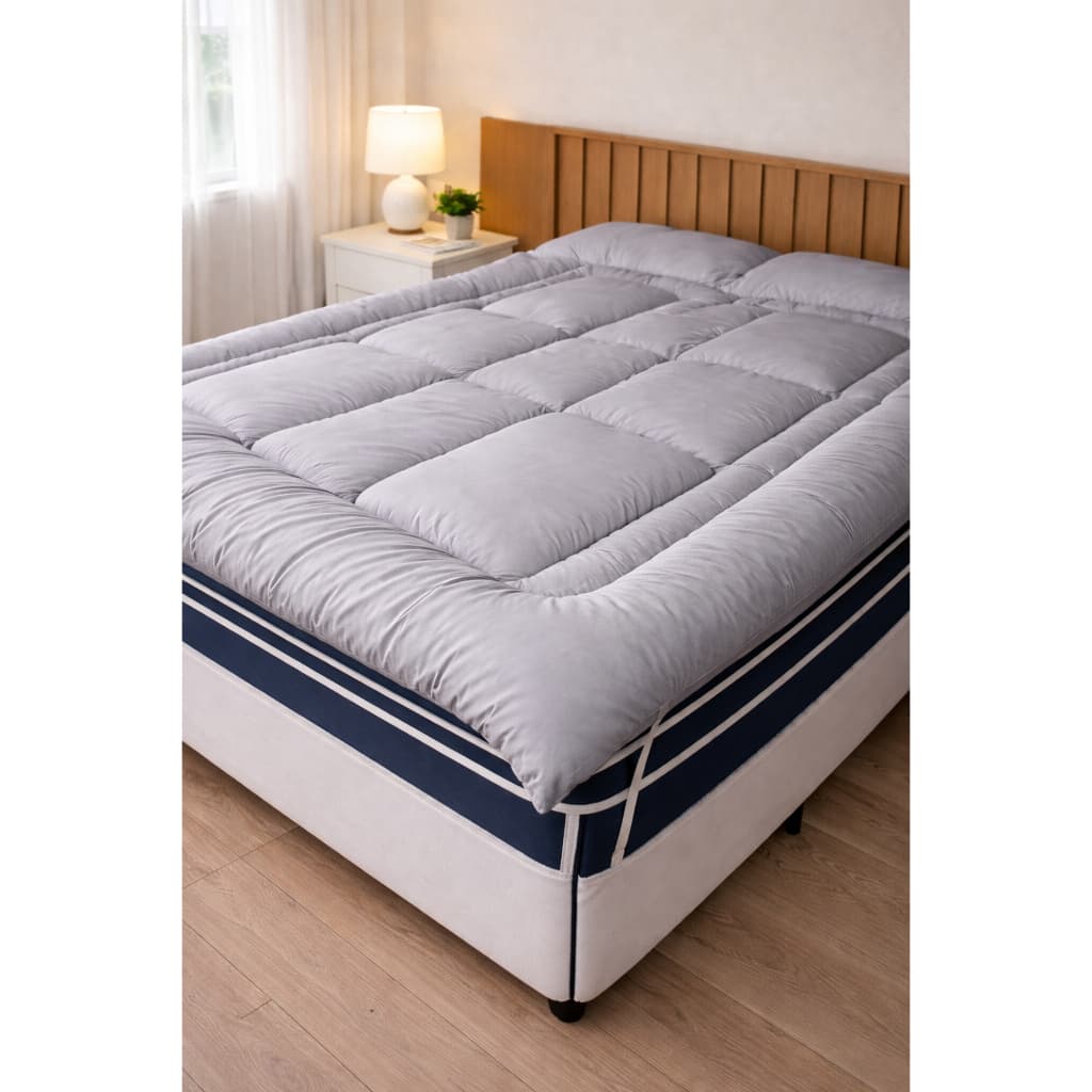 Protetor de Colchão Pillow Top Casal/Queen Premium – Micro Percal 400 Fios, Conforto Superior e Ajuste Perfeito