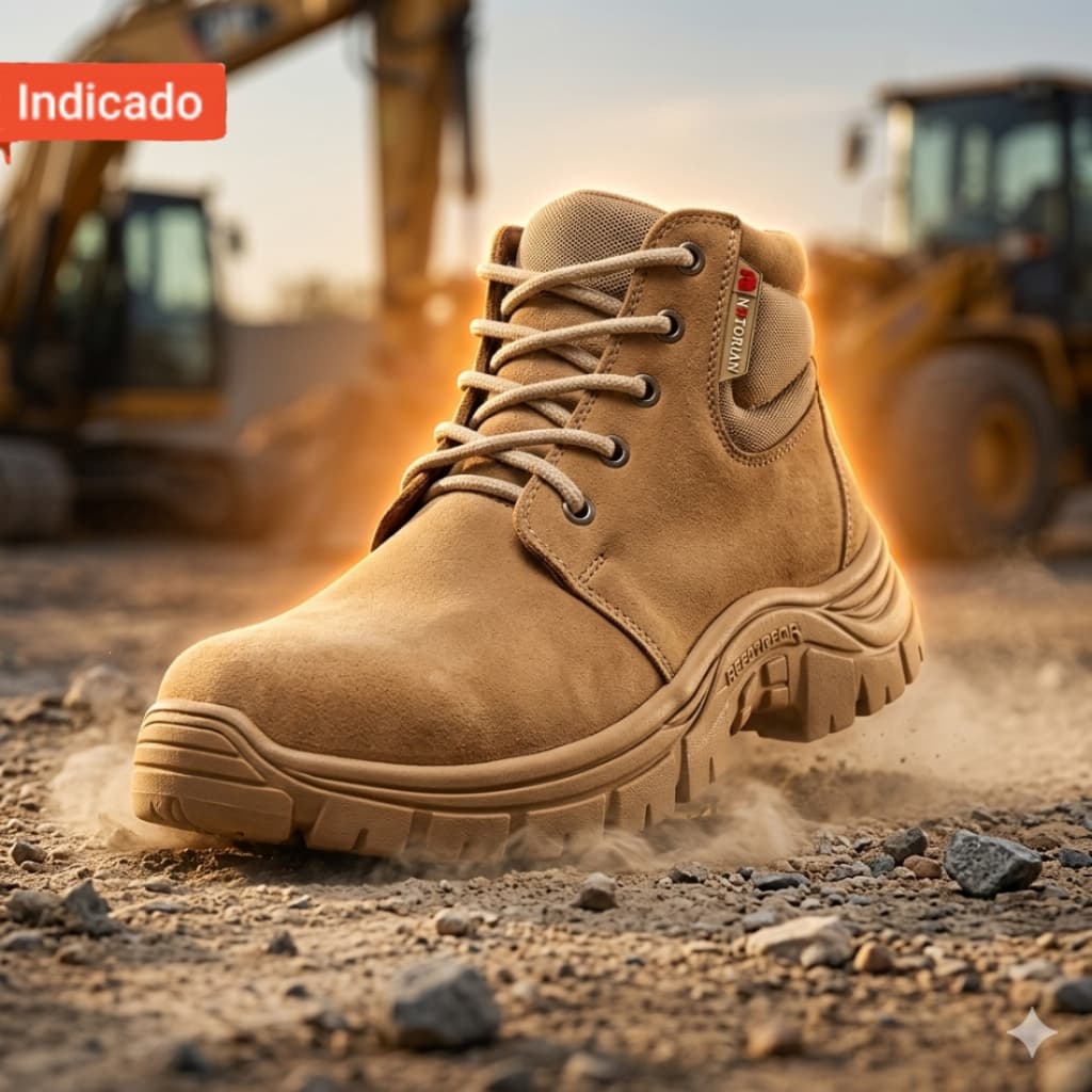 Bota de Segurança Coturno Masculino Adventure Cano Médio Cadarço Palmilha Conforto