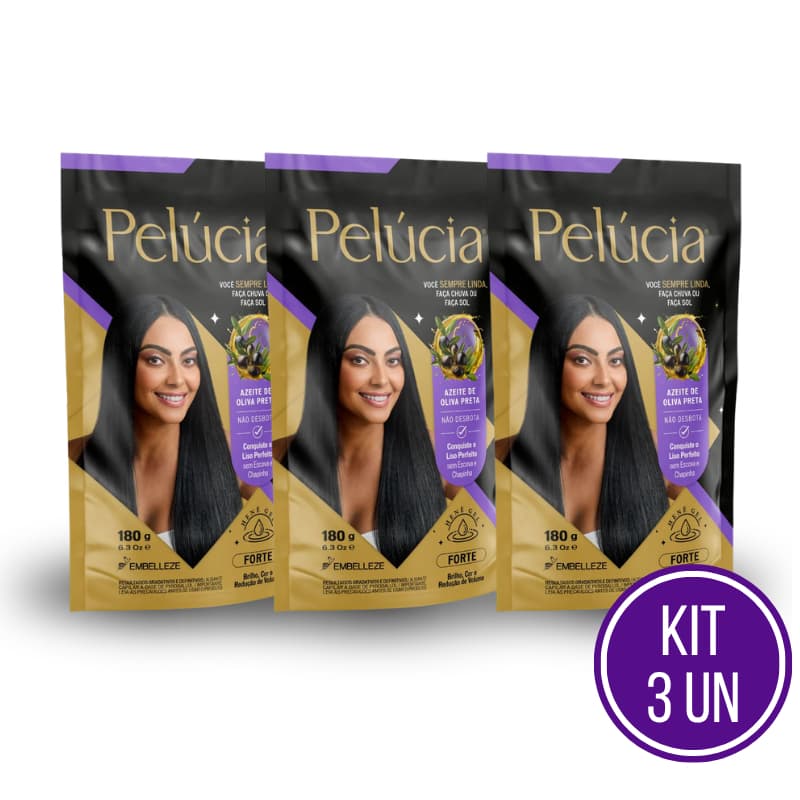 Kit 3 Henê Pelúcia Forte Pouch 180G