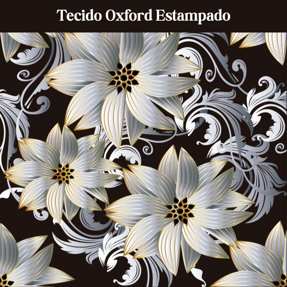 Tecido Oxford Estampado Floral Fluido Leve e Resistente 1,50m Largura 1 a 4 metros Caimento Perfeito