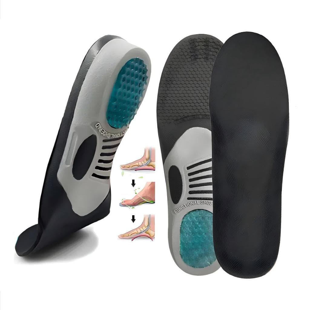 Palmilha de Gel para Fascite Plantar – Antiderrapante, Alivia Dor no Pé e Caminhada Alta Qualidade Uso Diário