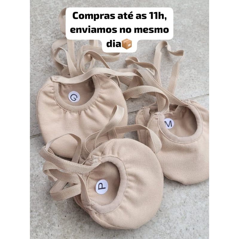 Par ponteira/Sapatilha Ginástica Rítmica e Artística Elástico na sola e calcanhar. nude oficial  da Ginástica Rítmica.