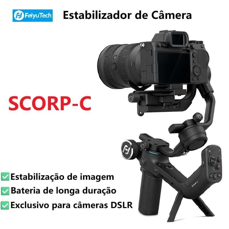 FeiyuTech SCORP-C Estabilizador De Câmera Carga 2.5kg Para Câmera DSLR/mirrorless Sony/Canon/Nikon