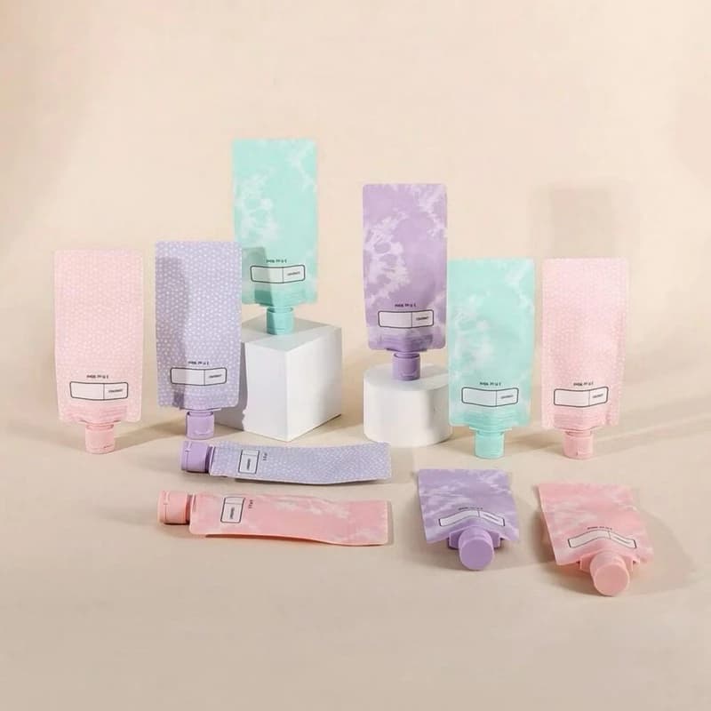 Kit 3/6 Peças de 90/100ML Bolsa Para Viagem Com flip Colorido e Transparente