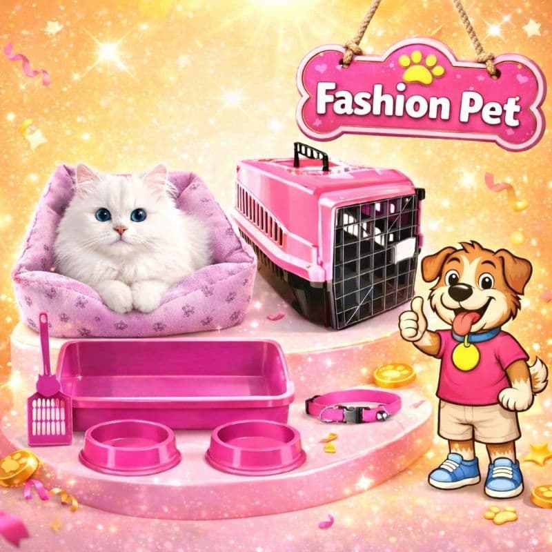 kit special caminha caixa de transporte caixa de areia coleira pá comedouro