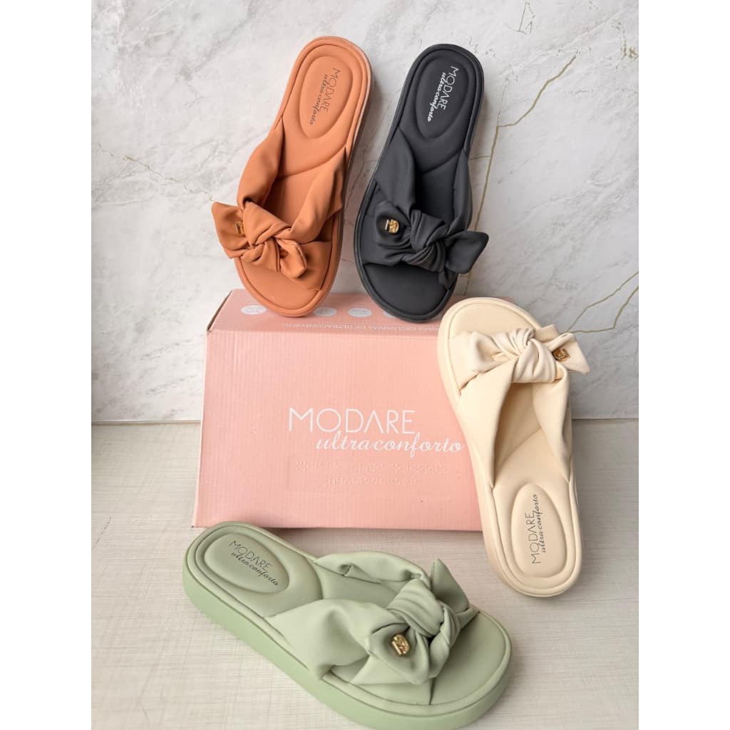 Chinelo Tamanco Modare de laço sandalia feminina Ultraconforto Pantufa Ortopedico Anatomico original