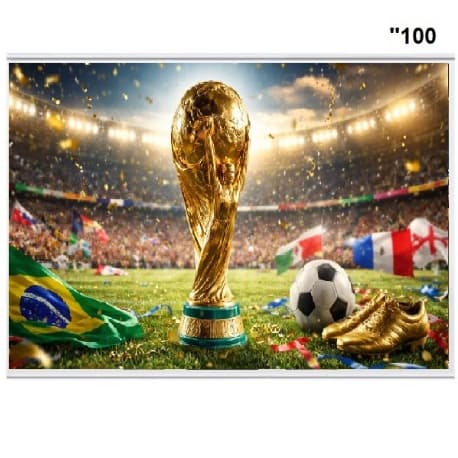 Tela de projeção 100 POLEGADAS Dóbravel COM COLA VELCKRO PRA FIXAR NA PAREDE para projetor festas, filmes