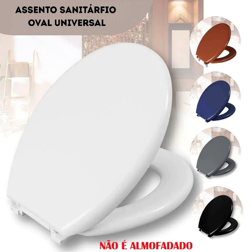 Assento Sanitário Oval Soft Universal para Vasos Redondos Astra