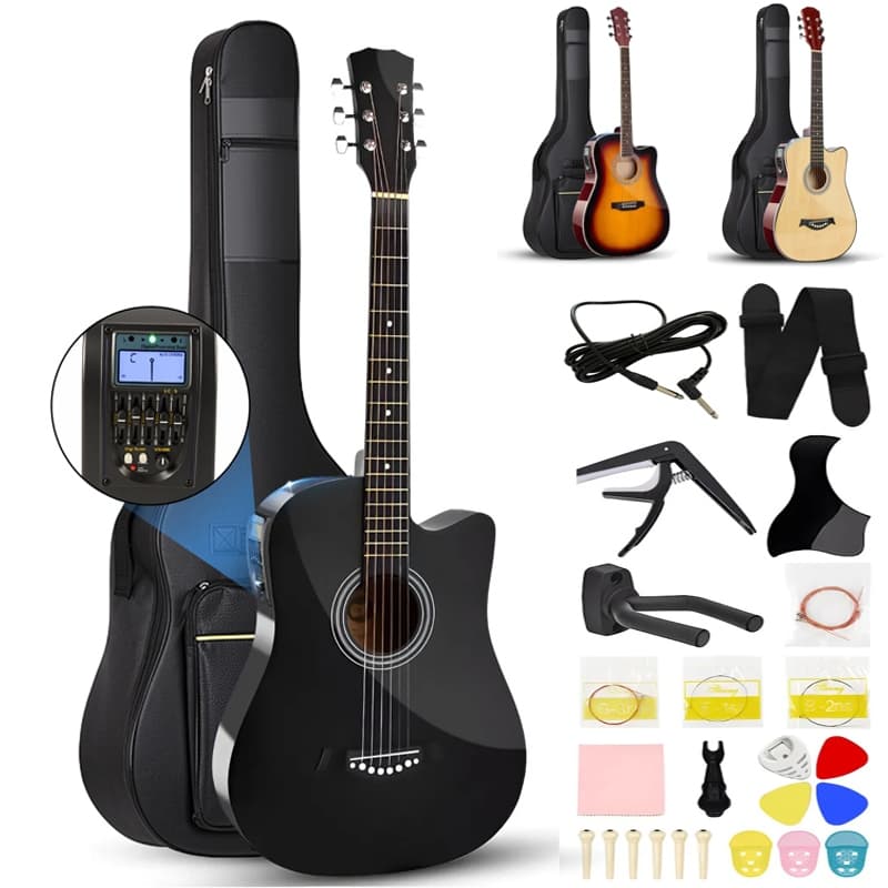 Violão Elétrico 38 Polegadas 6 Cordas para o amplificador