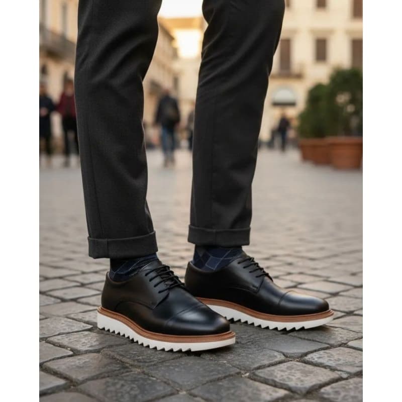 Sapato Social Oxford Super Elegante Sola Tratorada