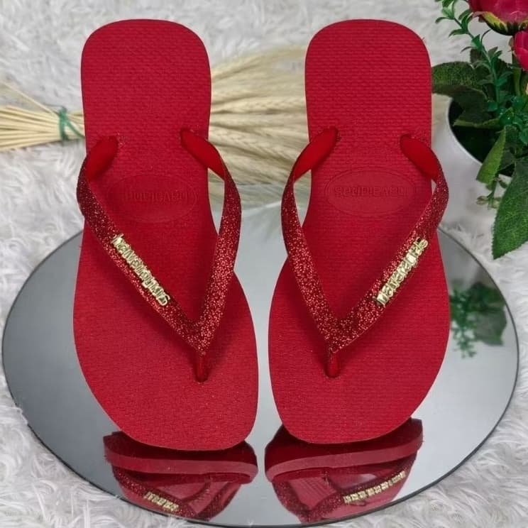 ✨Chinelo Feminino com Glitter/Brilho nas Correias | Confortável e leve | Envio Imediato✨