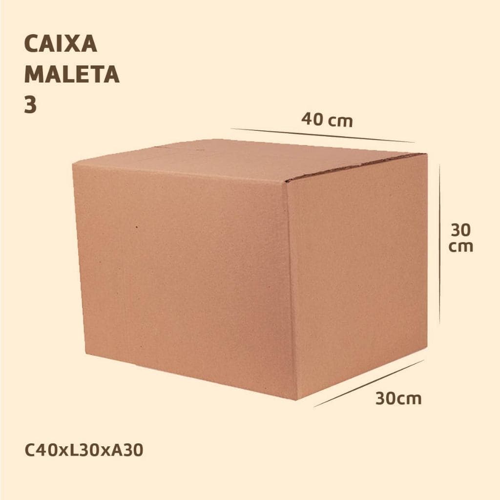 5 ~ 10 Caixa de Papelão 40x30x30 cm Reforçada para Mudança e Envio Correios Sedex Pac Embalagem Forte