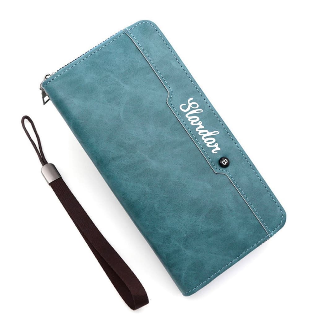 CARTEIRA LONGA SOCIAL COURO PORTA DOCUMENTOS TELEFONE CARTÕES