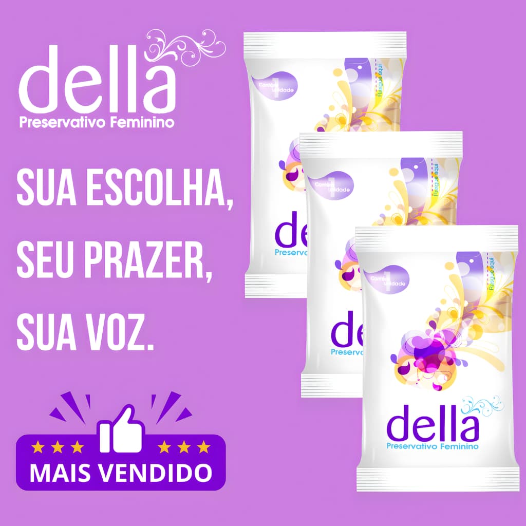 Della Preservativo Feminino Kit 3un - Camisinha Preservativo Della Camisinha Feminina  Sexshop Sexo Produto Erotico
